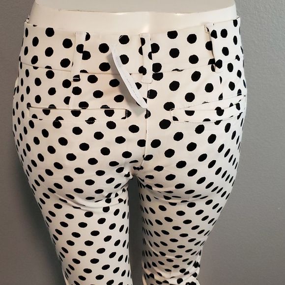 New York & Company Black and White Polka Dot Jeggings - Picture 9 of 15